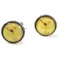 1940's 50's Martini Glass Olive Silvertone Cufflinks Unbranded 71015101571015
