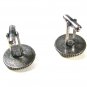 1940's 50's Martini Glass Olive Silvertone Cufflinks Unbranded 71015101571015