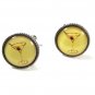 1940's 50's Martini Glass Olive Silvertone Cufflinks Unbranded 71015101571015