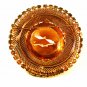 Large 1950's Mid Century Modern Amber Rhinestone Brooch Unbranded 71215