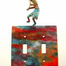 Kokopelli Flute Double Switch Cover Plate by Steel Images USA 022515M