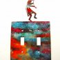 Kokopelli Flute Double Switch Cover Plate by Steel Images USA 022515M