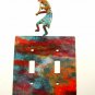 Kokopelli Flute Double Switch Cover Plate by Steel Images USA 022515M