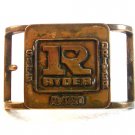 Vintage Ryder Safe Driver Award Belt Buckle