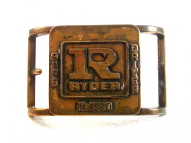 Vintage Ryder Safe Driver Award Belt Buckle