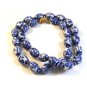 Vintage 24" Chinese Blue Delft Bead Necklace