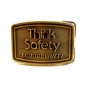 Vintage Thank Safety Motor Wheel Belt Buckle