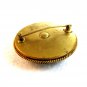 Signed Vintage Gold Tone Italian Ultra Fine Micro Mosaic Brooch 0406072013dd