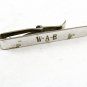1930's - 50's Sterling Silver Letter / Initials W.A. B. Tie Clasp By Wells