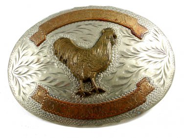 Vintage Trent Stock Show Showmanship Cock Rooster Belt Buckle by ADM 11042013