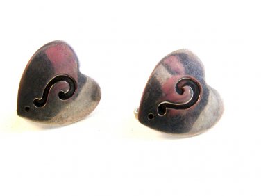 Vintage Sterling Silver Taxco Sterling Silver Screw Back ?  Mark Earrings