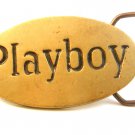 Vintage Playboy Solid Brass Belt Buckle