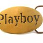 Vintage Playboy Solid Brass Belt Buckle