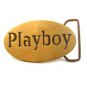 Vintage Playboy Solid Brass Belt Buckle
