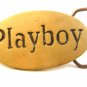 Vintage Playboy Solid Brass Belt Buckle