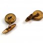 Vintage Goldtone Wise Old Owl Button Cufflinks 04212014 Unsigned