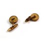 Vintage Goldtone Wise Old Owl Button Cufflinks 04212014 Unsigned
