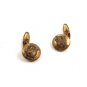 Vintage Goldtone Wise Old Owl Button Cufflinks 04212014 Unsigned