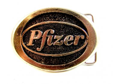 1970's - 80's Pfizer Belt Buckle by Frank's Products