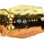 Made in USA Western Cowboy White & Gold Tone Saddle Belt Buckle #102113