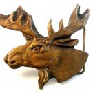 Vintage  Moose Head Belt Buckle marked A-144