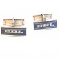 Vintage Silver Tone & Blue SBL Cufflinks