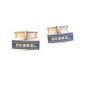 Vintage Silver Tone & Blue SBL Cufflinks
