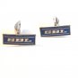 Vintage Silver Tone & Blue SBL Cufflinks