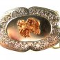 1950's Western Silvertone & Copper Wagon Horses Belt Buckle Unbranded 71415