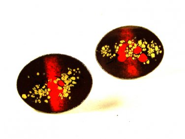 Vintage Abstract Splash of Colors Cufflinks Unbranded 71915