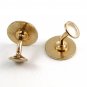 Goldtone Enameled Brown Black Cufflinks 04232014 Unsigned