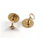 Goldtone Enameled Brown Black Cufflinks 04232014 Unsigned