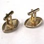 Vintage Silvertone & Red Cufflinks Unbranded 71515ff