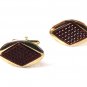Vintage Silvertone & Red Cufflinks Unbranded 71515ff