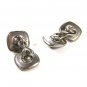 Great Looking Art Deco Silvertone & Abalone Cufflinks by STAG 72315
