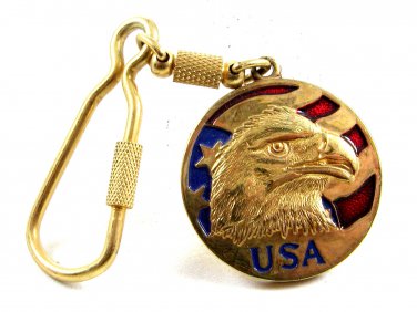 U.S.A. American Eagle Flag Key Chain 72214