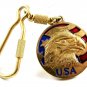 U.S.A. American Eagle Flag Key Chain 72214