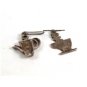 Sterling Silver Tea & Tea Cup or Coffee Pot & Coffee Cup Pieced Earrings