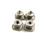 Art Deco Silvertone Black Mother Pearl Cufflinks By JEM LINK 101314