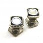 Art Deco Silvertone Black Mother Pearl Cufflinks By JEM LINK 101314