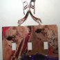 2 Kokopelli Flute Players Triple Switch Cover Plate by Steel Images USA 022315E