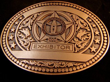 Brand New 2006 Houston Livestock & Rodeo Show Exhibitors Belt Buckle 72714