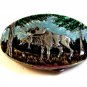 Vintage 1980 Indiana Metal Craft Moose in Woods Belt Buckle