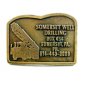 Vintage Somerset Pa Well Drilling Belt Buckle by Hit Line