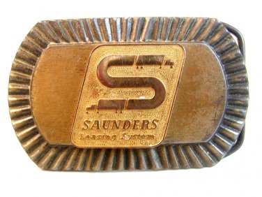 Vintage Saunders Leasing System Belt Buckle