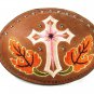 Great Looking Christian Cross Leather Belt Buckle Unbranded 71715