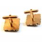 Vintage Gold Tone & Red Cufflinks By Swank