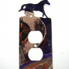 Mama & Colt Baby Horse Running Double Outlet Cover Plate by LaZart 6915
