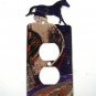 Mama & Colt Baby Horse Running Double Outlet Cover Plate by LaZart 6915