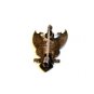 Vintage Siam Sterling Silver Niello Garuda God Brooch